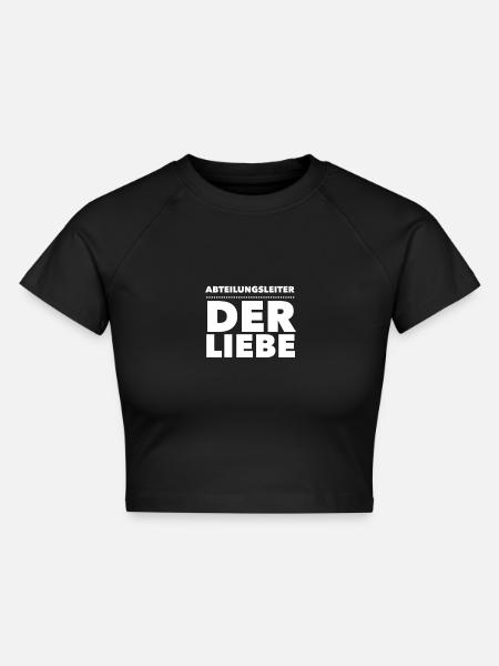 Abteilungsleiter der Liebe k.i.z. - Cropped Frauen Organic T-Shirt - Schwarz