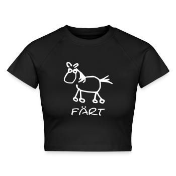Färt - Cropped Frauen Organic T-Shirt - Schwarz - Vorne - AI Model Female 172 light (172cm)