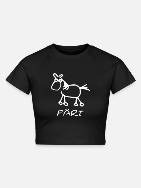 Färt - Cropped Frauen Organic T-Shirt - Schwarz