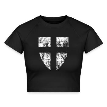 Deutscher Orden - Cropped Frauen Organic T-Shirt - Schwarz - Vorne - AI Model Female 172 light (172cm)