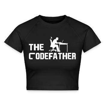 Programmierer Softwareentwickler Coder Sprüche - Cropped Frauen Organic T-Shirt - Schwarz - Vorne - AI Model Female 172 light (172cm)