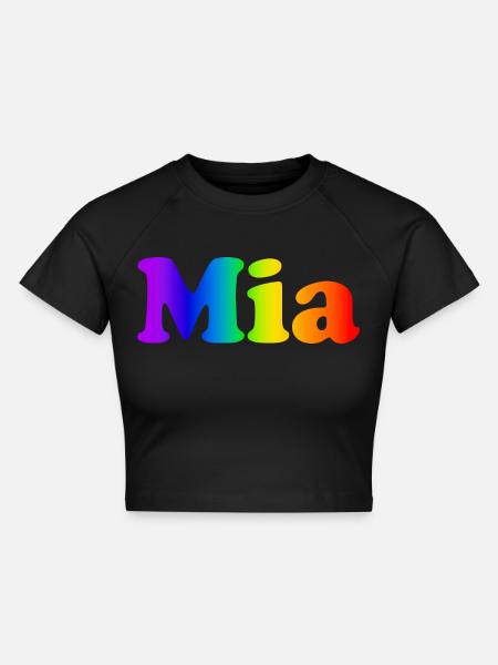 Mia - Cropped Frauen Organic T-Shirt - Schwarz