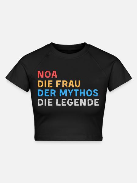 Noa Fau Mythos Legende - Cropped Frauen Organic T-Shirt - Schwarz