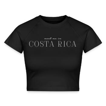 Ich liebe Costa Rica - Cropped Frauen Organic T-Shirt - Schwarz - Vorne - AI Model Female 172 light (172cm)