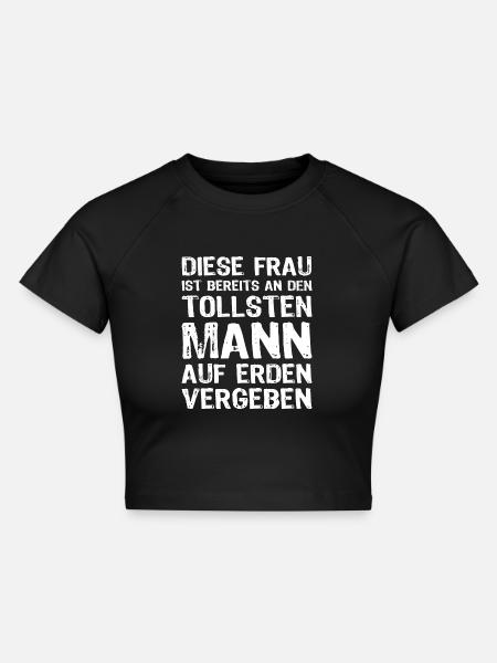 Tollster Mann - Cropped Frauen Organic T-Shirt - Schwarz