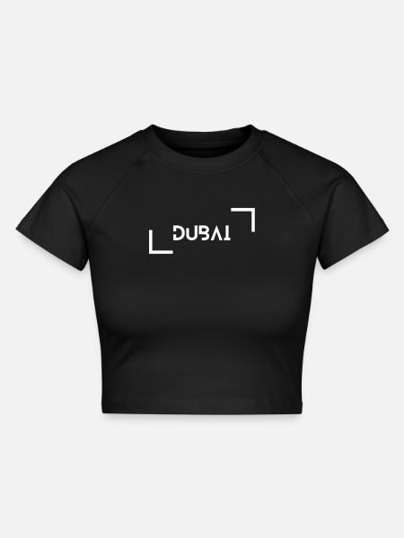Dubai - Lifestyle Design - Cropped Frauen Organic T-Shirt - Schwarz