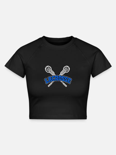 Lacrosse - Cropped Frauen Organic T-Shirt - Schwarz