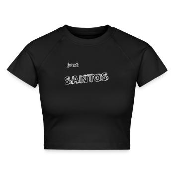 Santos Name - Cropped Frauen Organic T-Shirt - Schwarz - Vorne - AI Model Female 172 light (172cm)