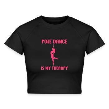 Pole Dance Pole Dance für Frauen - Cropped Frauen Organic T-Shirt - Schwarz - Vorne - AI Model Female 172 light (172cm)