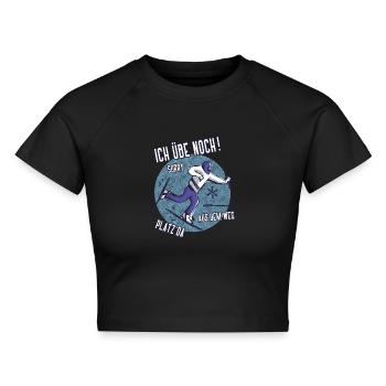 Ski Outfit Skifahren Anfänger Skifahrer Skisport - Cropped Frauen Organic T-Shirt - Schwarz - Vorne - AI Model Female 172 light (172cm)