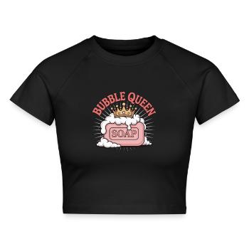 Blasen - Cropped Frauen Organic T-Shirt - Schwarz - Vorne - AI Model Female 172 light (172cm)