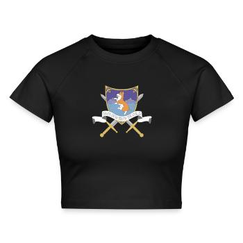 Corgi Corgi Hund - Cropped Frauen Organic T-Shirt - Schwarz - Vorne - AI Model Female 172 light (172cm)