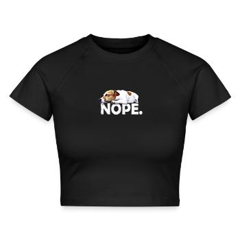 Jack Russell - Cropped Frauen Organic T-Shirt - Schwarz - Vorne - AI Model Female 172 light (172cm)