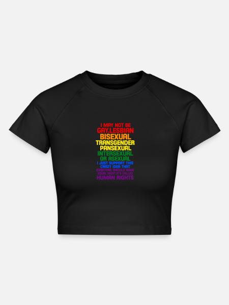 Menschenrechte - Cropped Frauen Organic T-Shirt - Schwarz