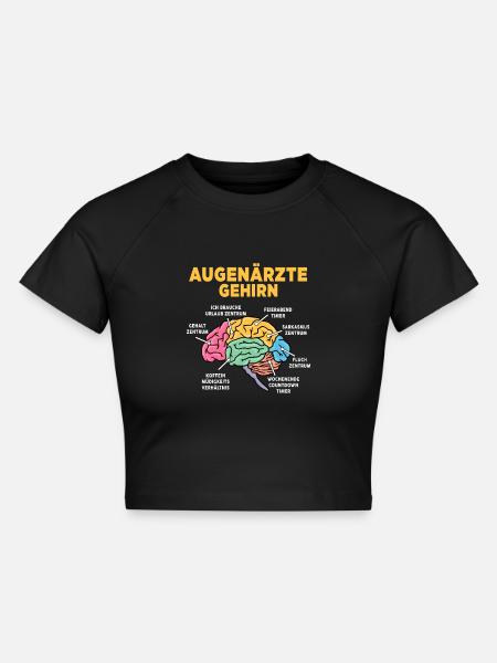 Augenärzte - Cropped Frauen Organic T-Shirt - Schwarz