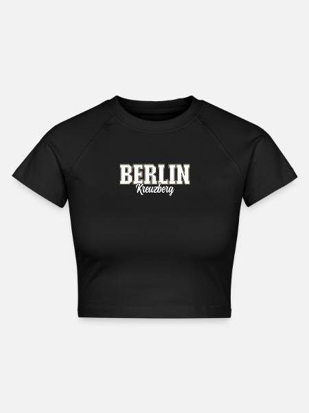 Berlin Kreuzberg - Cropped Frauen Organic T-Shirt - Schwarz