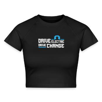 Erneuerbare Energie - Cropped Frauen Organic T-Shirt - Schwarz - Vorne - AI Model Female 172 light (172cm)