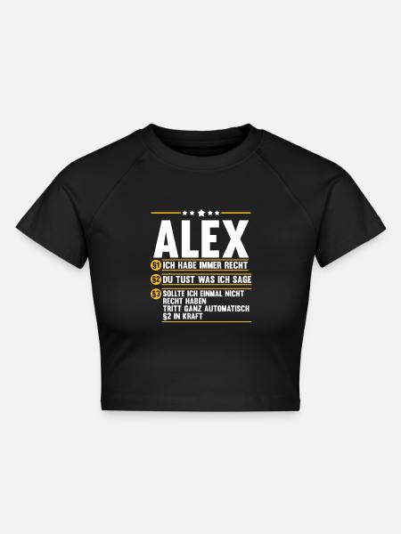 Alex - Cropped Frauen Organic T-Shirt - Schwarz