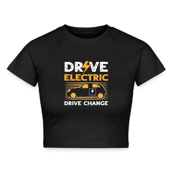 Erneuerbare Energie Erneuerbare Energie Big Fan - Cropped Frauen Organic T-Shirt - Schwarz - Vorne - AI Model Female 172 light (172cm)
