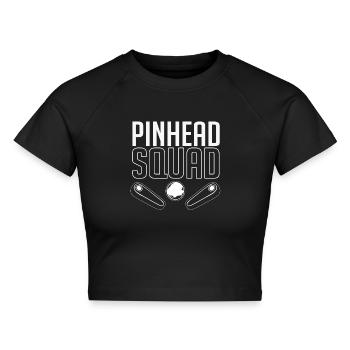 Flipper-Arcade-Spieler - Cropped Frauen Organic T-Shirt - Schwarz - Vorne - AI Model Female 172 light (172cm)