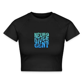 ADHS ADHD Aufmerksamkeit Defizit Geschenk - Cropped Frauen Organic T-Shirt - Schwarz - Vorne - AI Model Female 172 light (172cm)