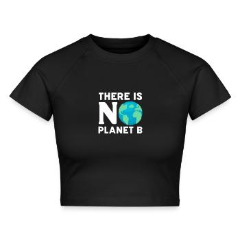 Klimawandel - Cropped Frauen Organic T-Shirt - Schwarz - Vorne - AI Model Female 172 light (172cm)