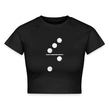 Domino Spiel TShirt Fliesenteile Trendige Gruppe - Cropped Frauen Organic T-Shirt - Schwarz - Vorne - AI Model Female 172 light (172cm)