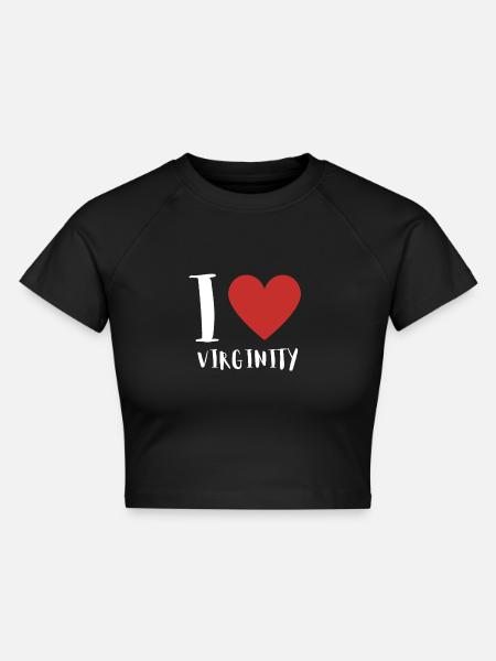 Christian Church - Virginity Rules - Cropped Frauen Organic T-Shirt - Schwarz