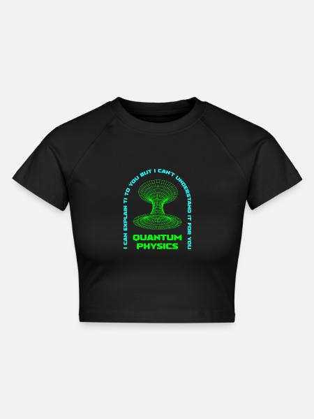 Physik Phyiker Quantenphysik - Cropped Frauen Organic T-Shirt - Schwarz