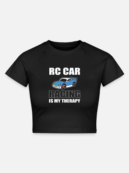RC -Rennen RC -Enthusiast - Cropped Frauen Organic T-Shirt - Schwarz