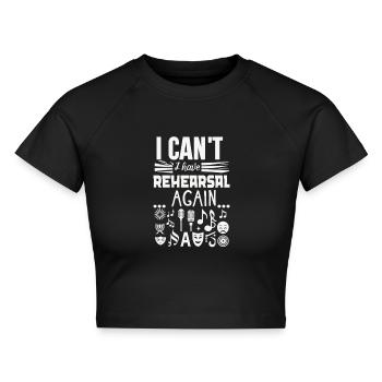 Broadway Musical Musical Theater Sängerin - Cropped Frauen Organic T-Shirt - Schwarz - Vorne - AI Model Female 172 light (172cm)