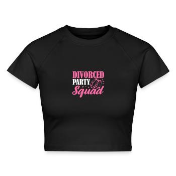 Scheidung Trennung Ende Beziehung Geschenk - Cropped Frauen Organic T-Shirt - Schwarz - Vorne - AI Model Female 172 light (172cm)