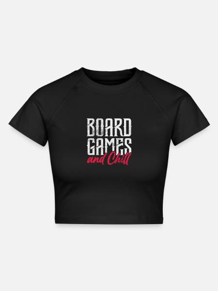 Brettspiel - Cropped Frauen Organic T-Shirt - Schwarz
