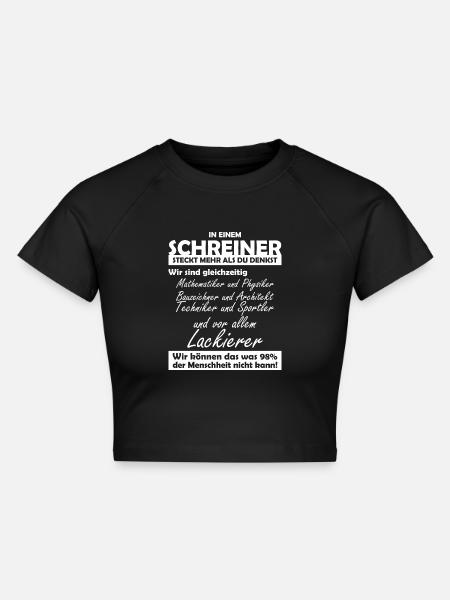 Schreiner - Cropped Frauen Organic T-Shirt - Schwarz