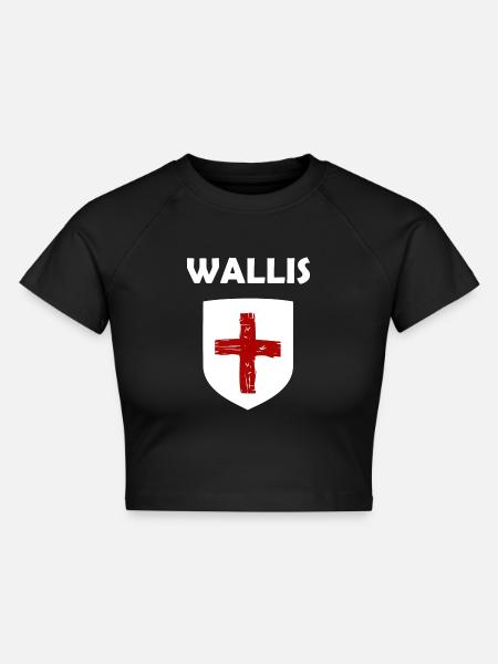 Die Walliser - Cropped Frauen Organic T-Shirt - Schwarz