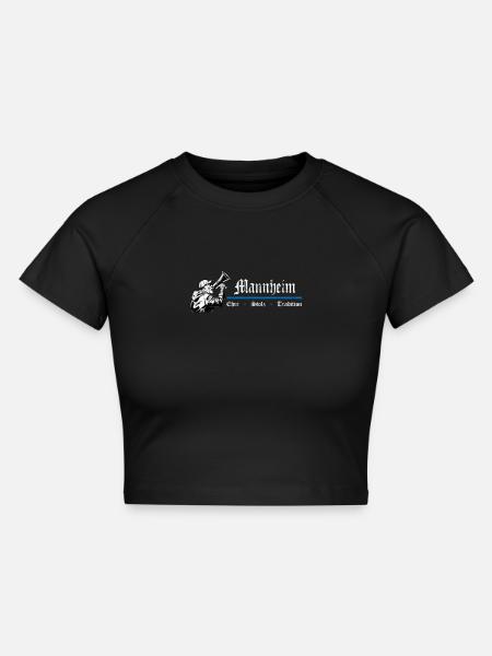 Mannheim Ehre Stolz Tradition - Cropped Frauen Organic T-Shirt - Schwarz