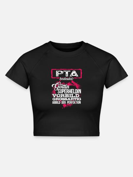 PTA - duden - Cropped Frauen Organic T-Shirt - Schwarz