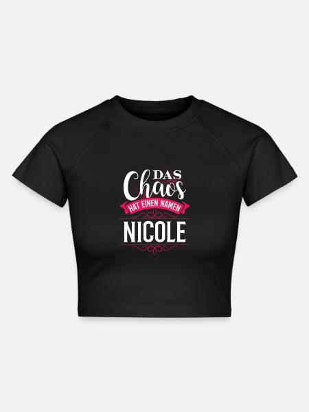 NICOLE - chaos - Cropped Frauen Organic T-Shirt - Schwarz