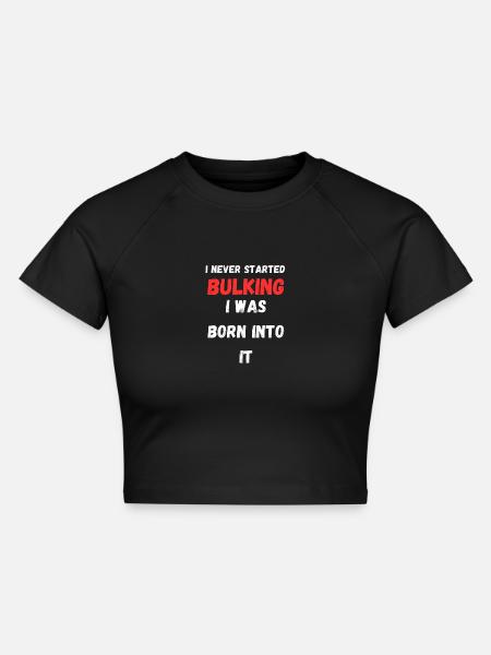 ich bin dick - Cropped Frauen Organic T-Shirt - Schwarz