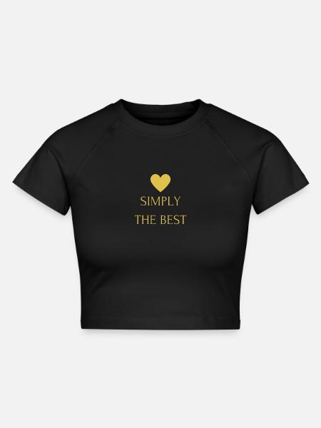 Simply the Best - Cropped Frauen Organic T-Shirt - Schwarz