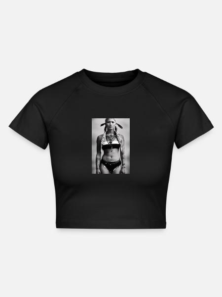 Außergewöhnliche Frau - Cropped Frauen Organic T-Shirt - Schwarz