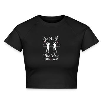 Hullern Fitness Workout Frau - Cropped Frauen Organic T-Shirt - Schwarz - Vorne - AI Model Female 172 light (172cm)