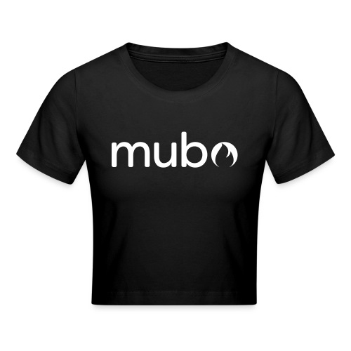 mubo logo Word White - Crop T-Shirt