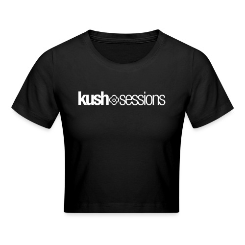 KushSessions (white logo) - Crop T-Shirt