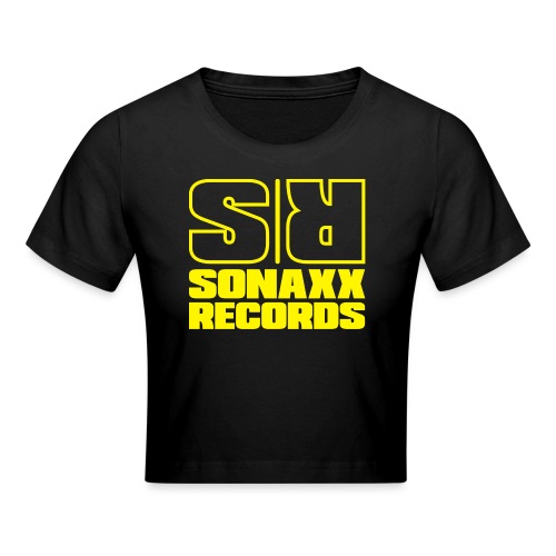 Sonaxx Records logo gul (firkantet) - Cropped T-skjorte