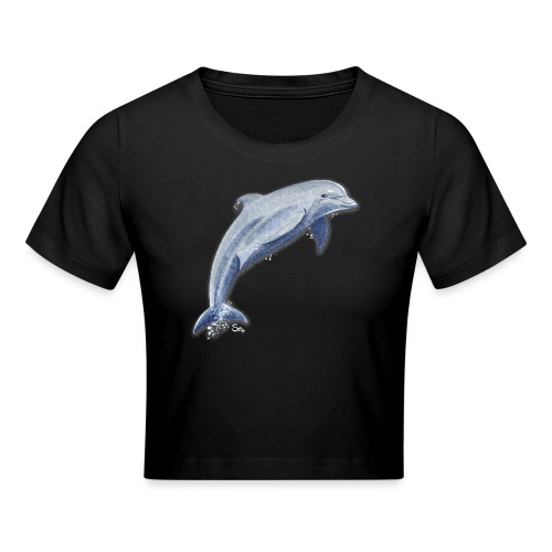 Delfin Glückssprung - Sonja Ariel von Staden - Crop T-Shirt