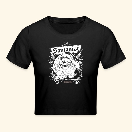 Ugly Christmas Design Santanist - Crop T-Shirt