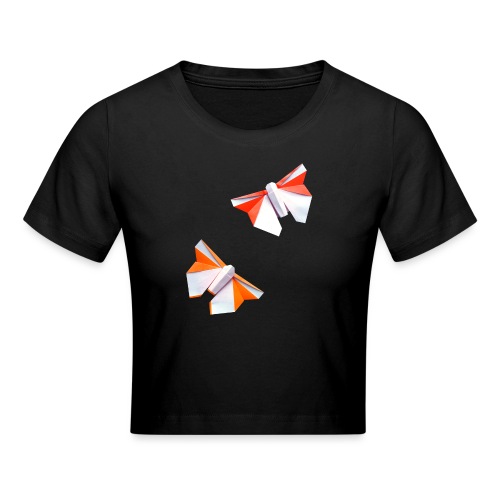 Butterflies Origami - Butterflies - Mariposas - Crop T-Shirt