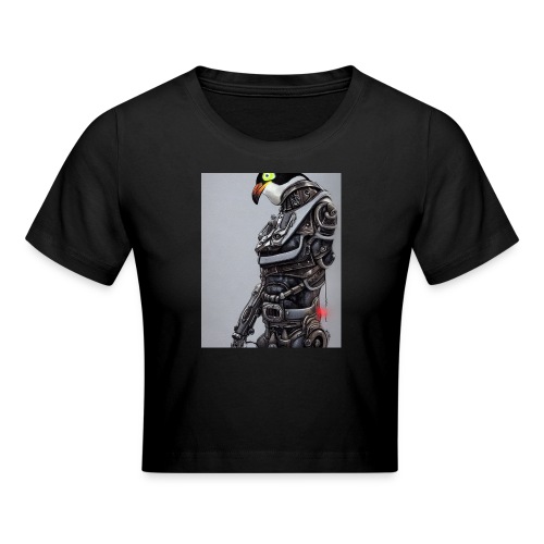 Cyborg Penguin - Crop T-Shirt