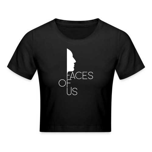 Faces of Us - weiss auf transparent - Crop T-Shirt